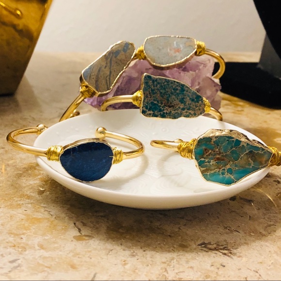 Raw Jasper Sea Sediment 14K Gold Bracelet 5⭐️ - Picture 4 of 8